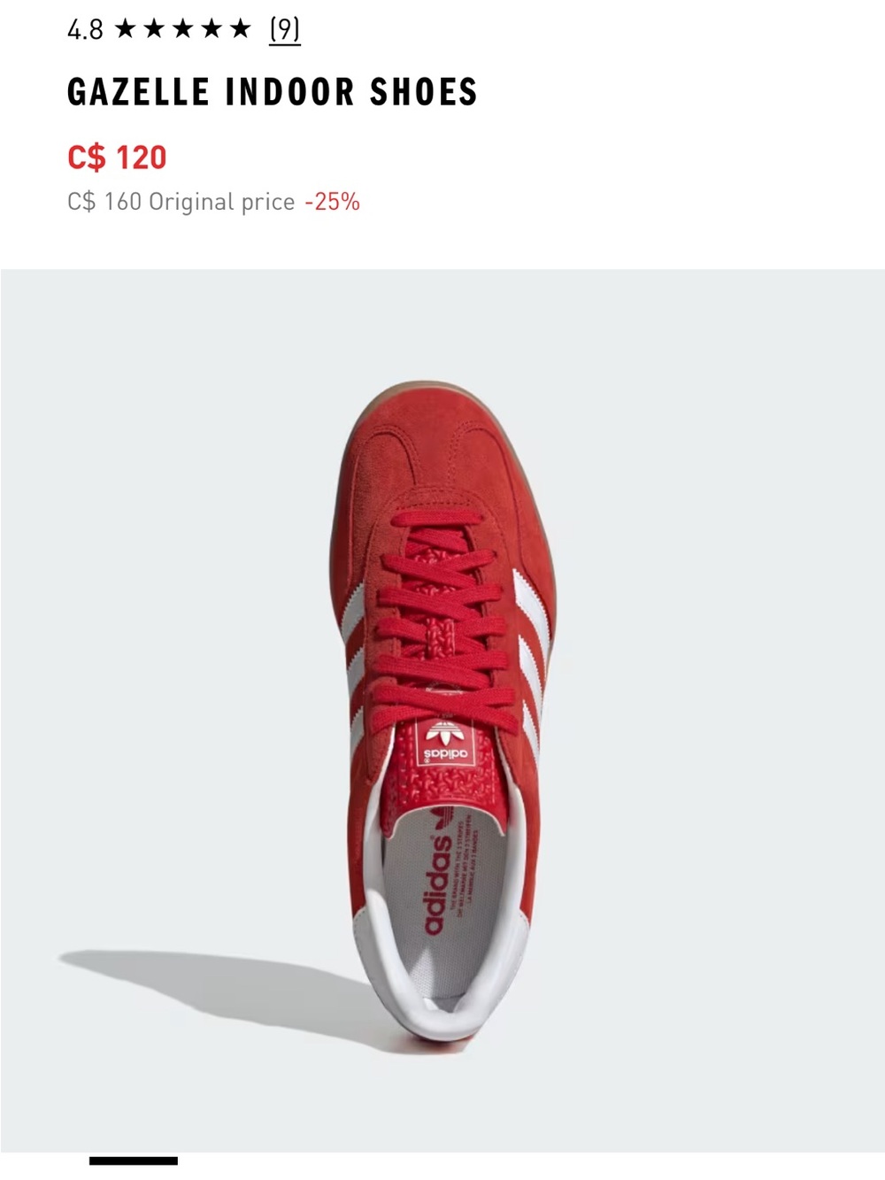 adidas Gazelle New without box - Red & White